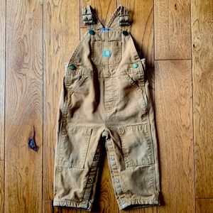 Flannel-lined Carhartt overalls size 18mo